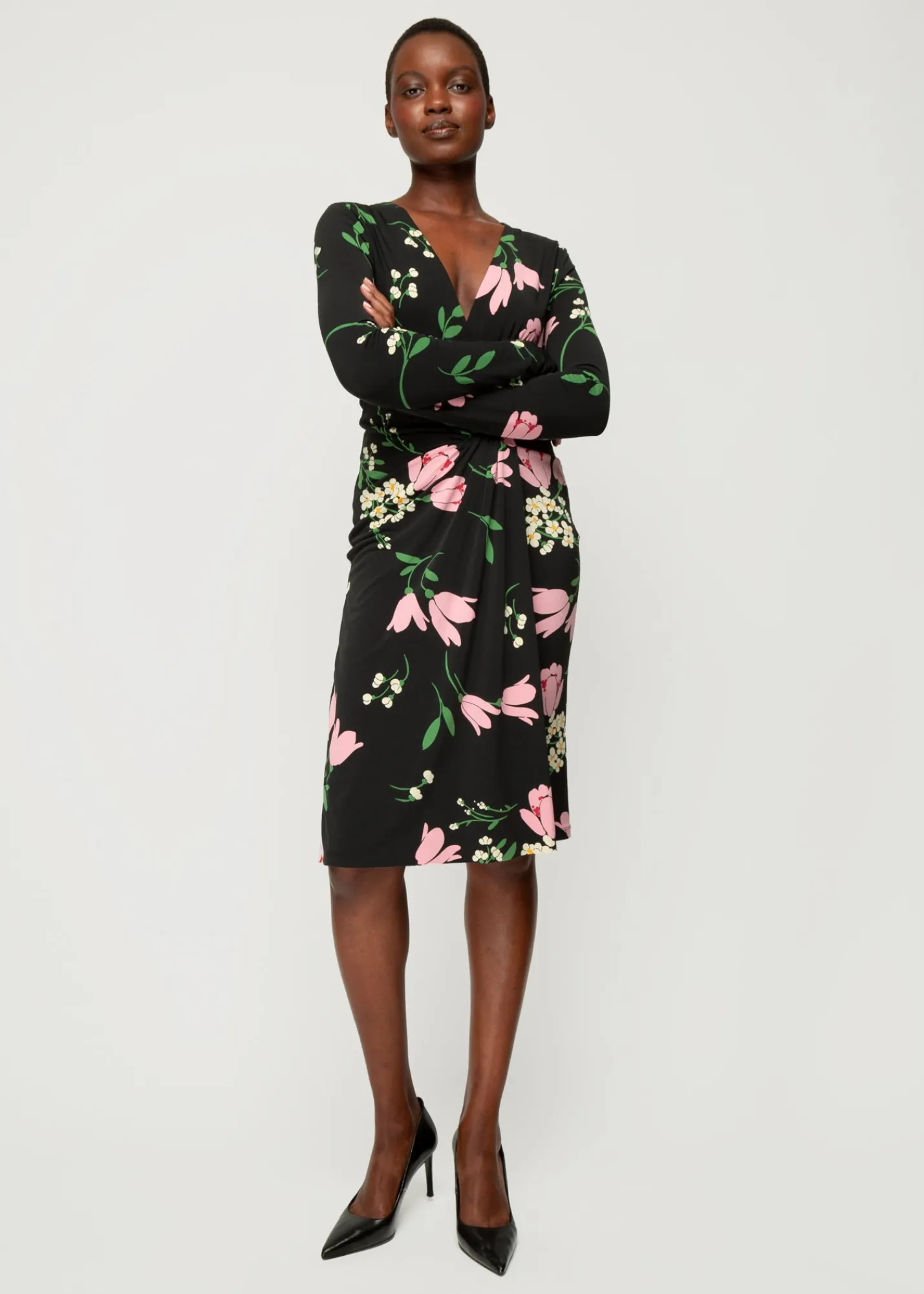 Crepe Jurk Met Drapering<Vanilia Clearance
