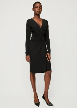 Crepe Jurk Met Drapering<Vanilia Online