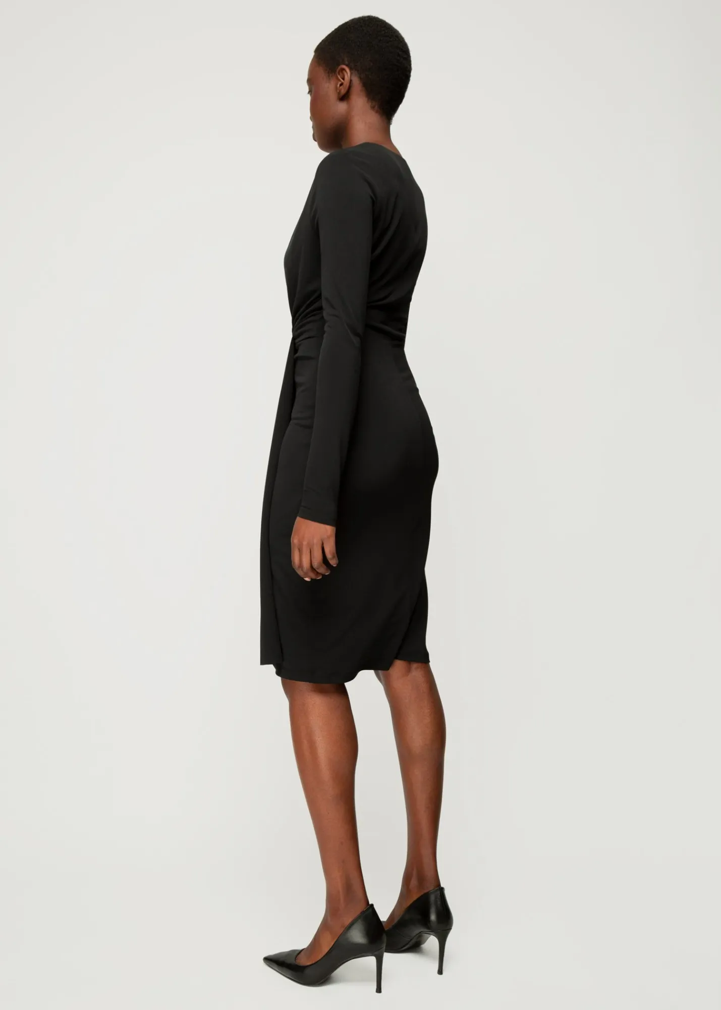 Crepe Jurk Met Drapering<Vanilia Online