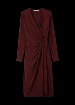 Crepe Jurk Met Drapering<Vanilia Sale