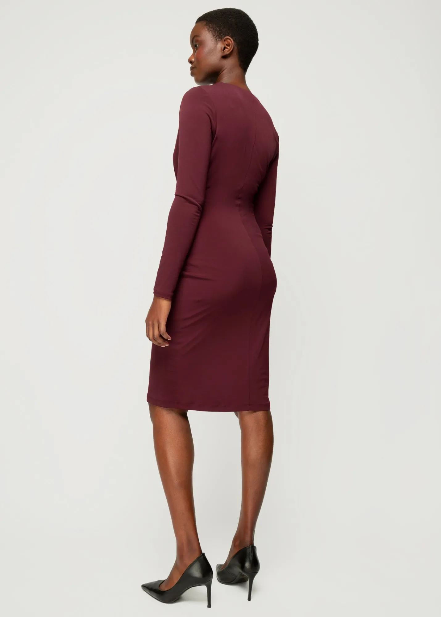 Crepe Jurk Met Drapering<Vanilia Sale