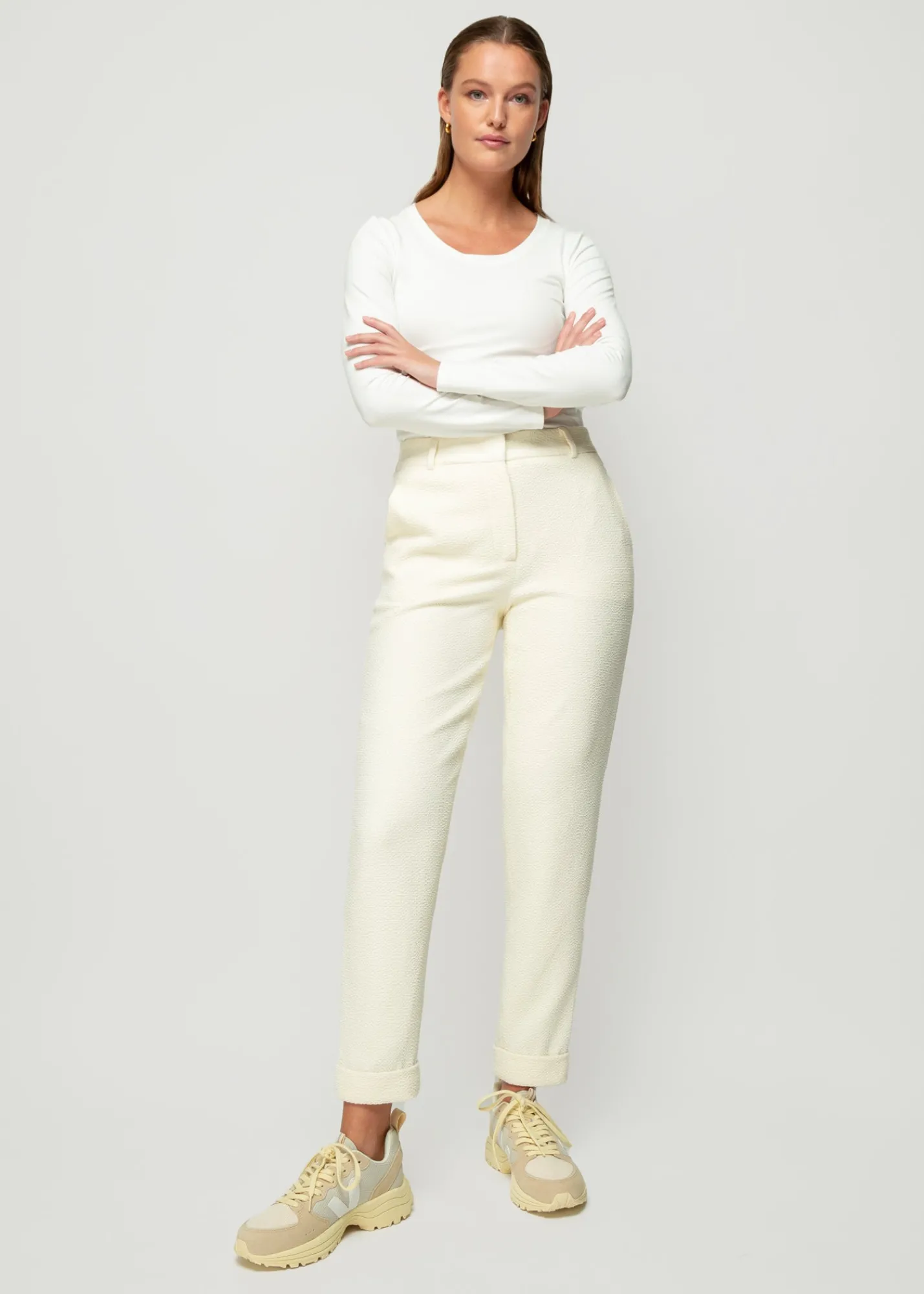 Crinkle Structuur Chino<Vanilia Online
