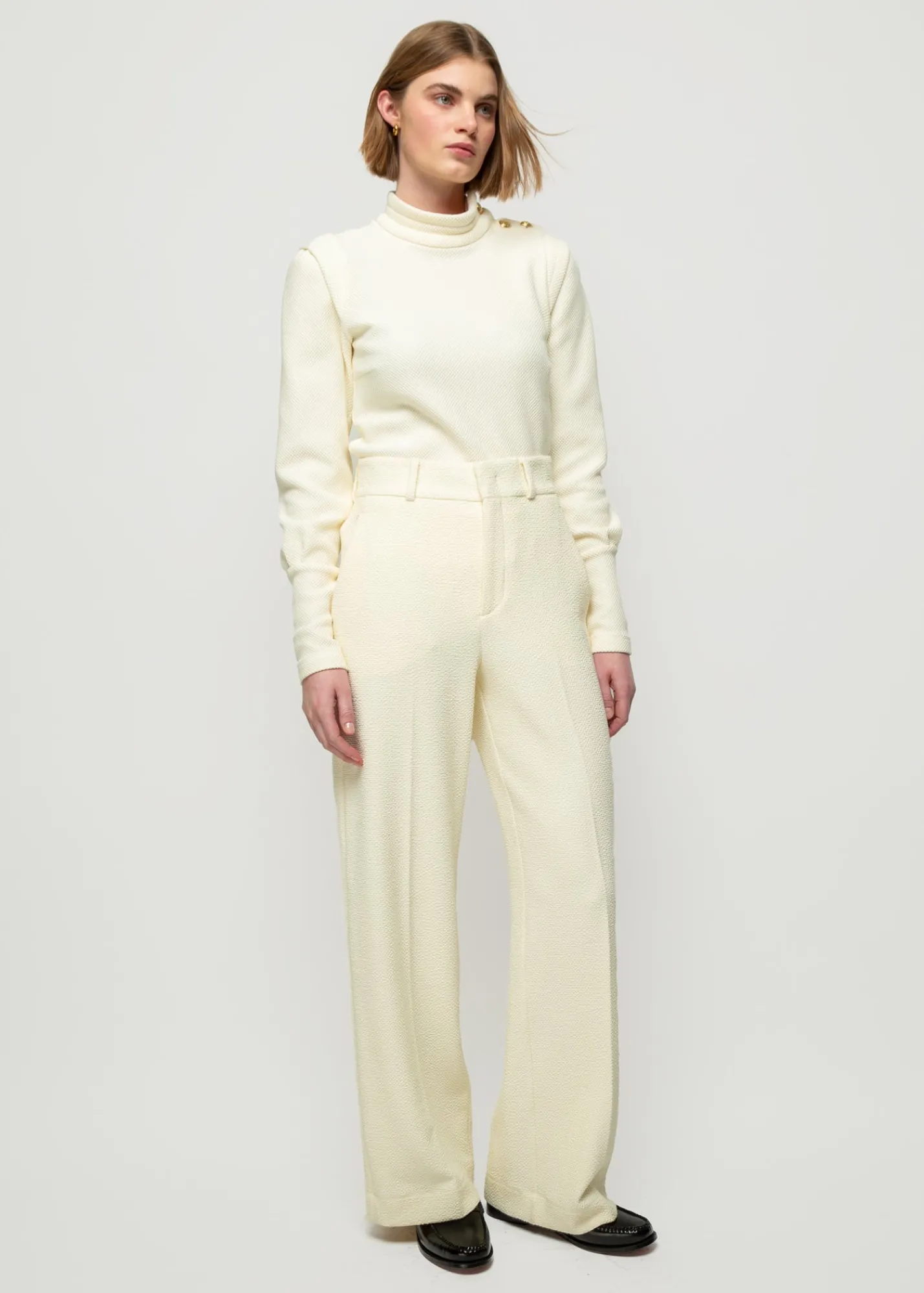 Crinkle Structuur Pantalon<Vanilia New