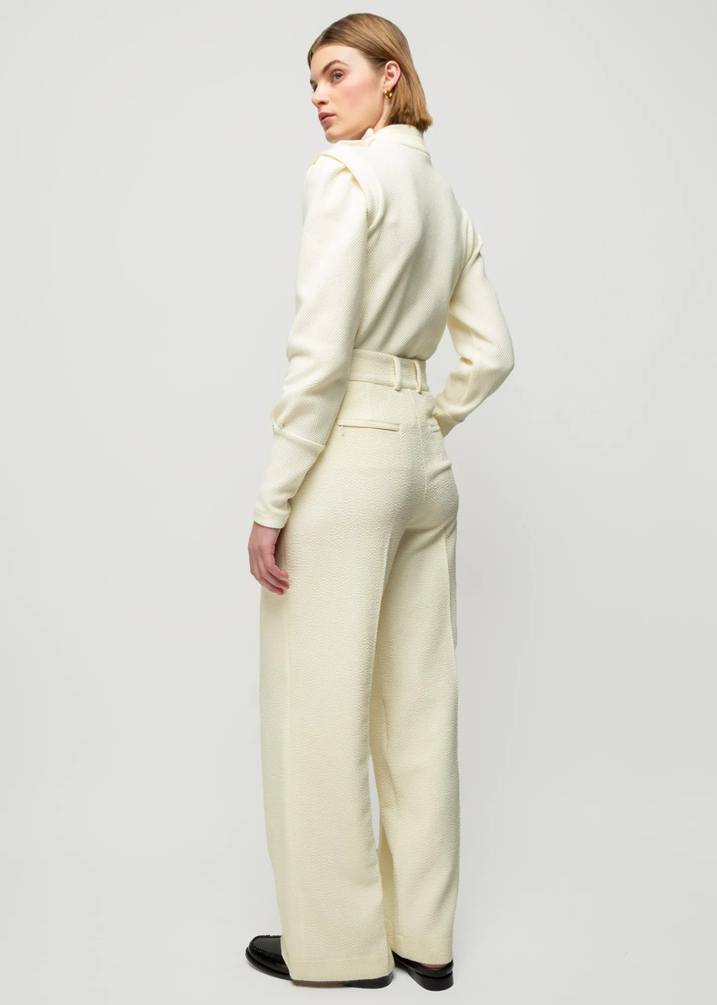 Crinkle Structuur Pantalon<Vanilia New
