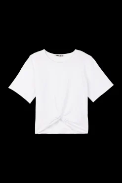 Cropped Shirt Met Knoopdetail<Vanilia Sale