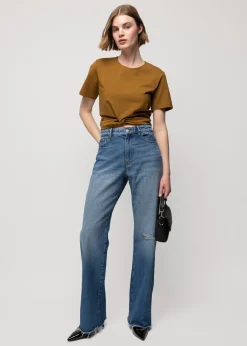 Cropped Shirt Met Knoopdetail<Vanilia Outlet