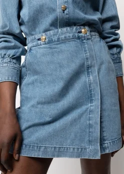 Denim Mini Wikkelrok<Vanilia Discount