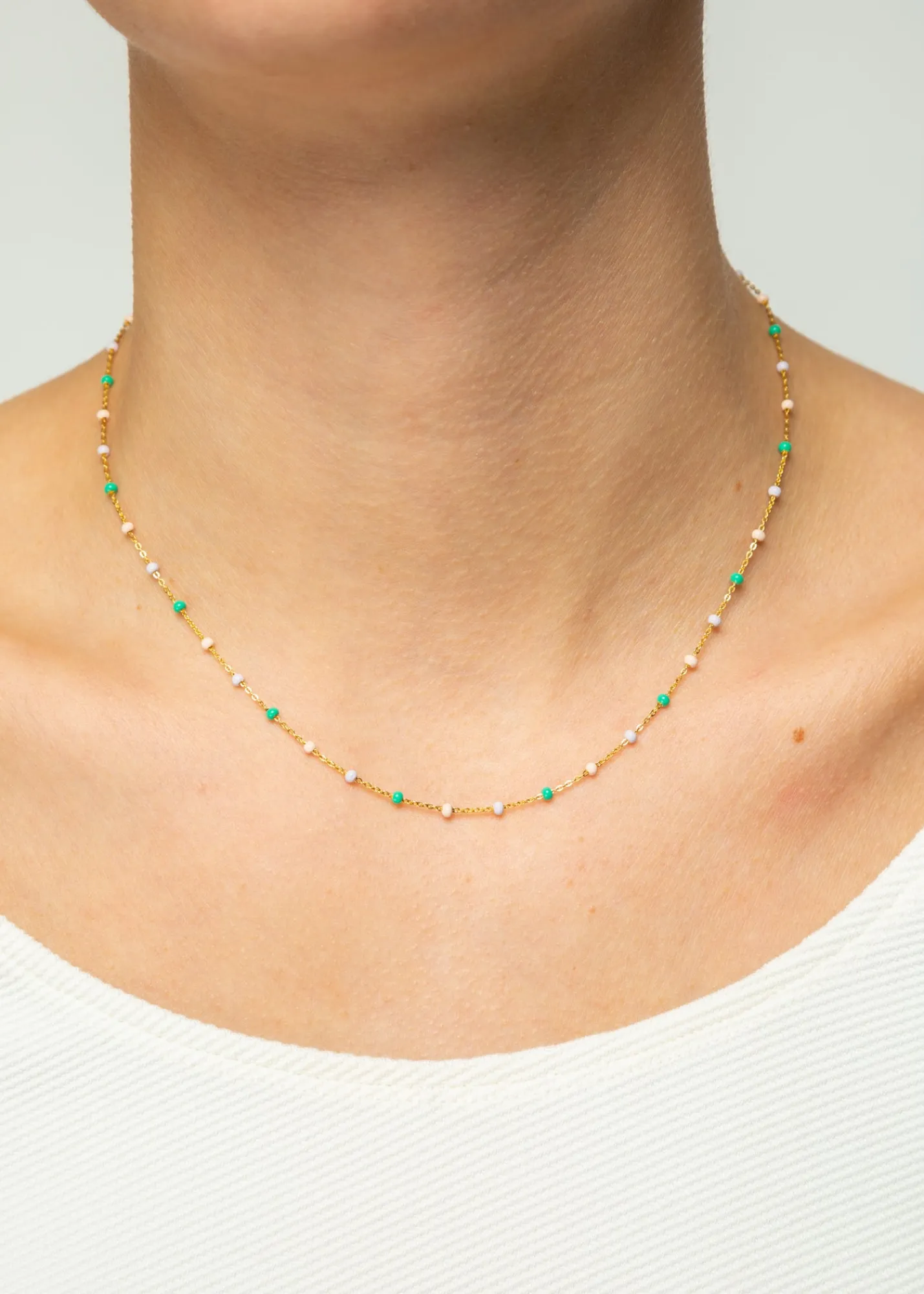 Enamel Ketting Lola<Vanilia Hot