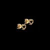 Enamel Oorbellen Organic Heart<Vanilia Hot