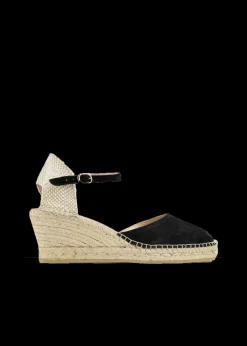 Espadrij Suede Sandalen Met Sleehak<Vanilia Discount