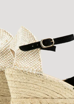 Espadrij Suede Sandalen Met Sleehak<Vanilia Discount