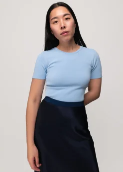Gebreide Top Met Korte Mouw<Vanilia Sale
