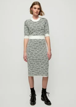 Jacquard Gebreide Rok<Vanilia Fashion