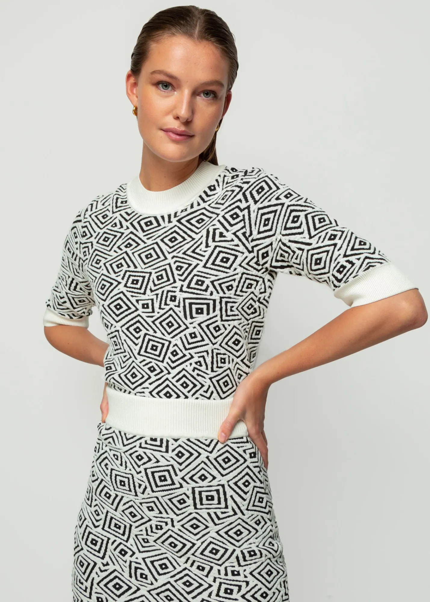 Jacquard Gebreide Top<Vanilia Clearance