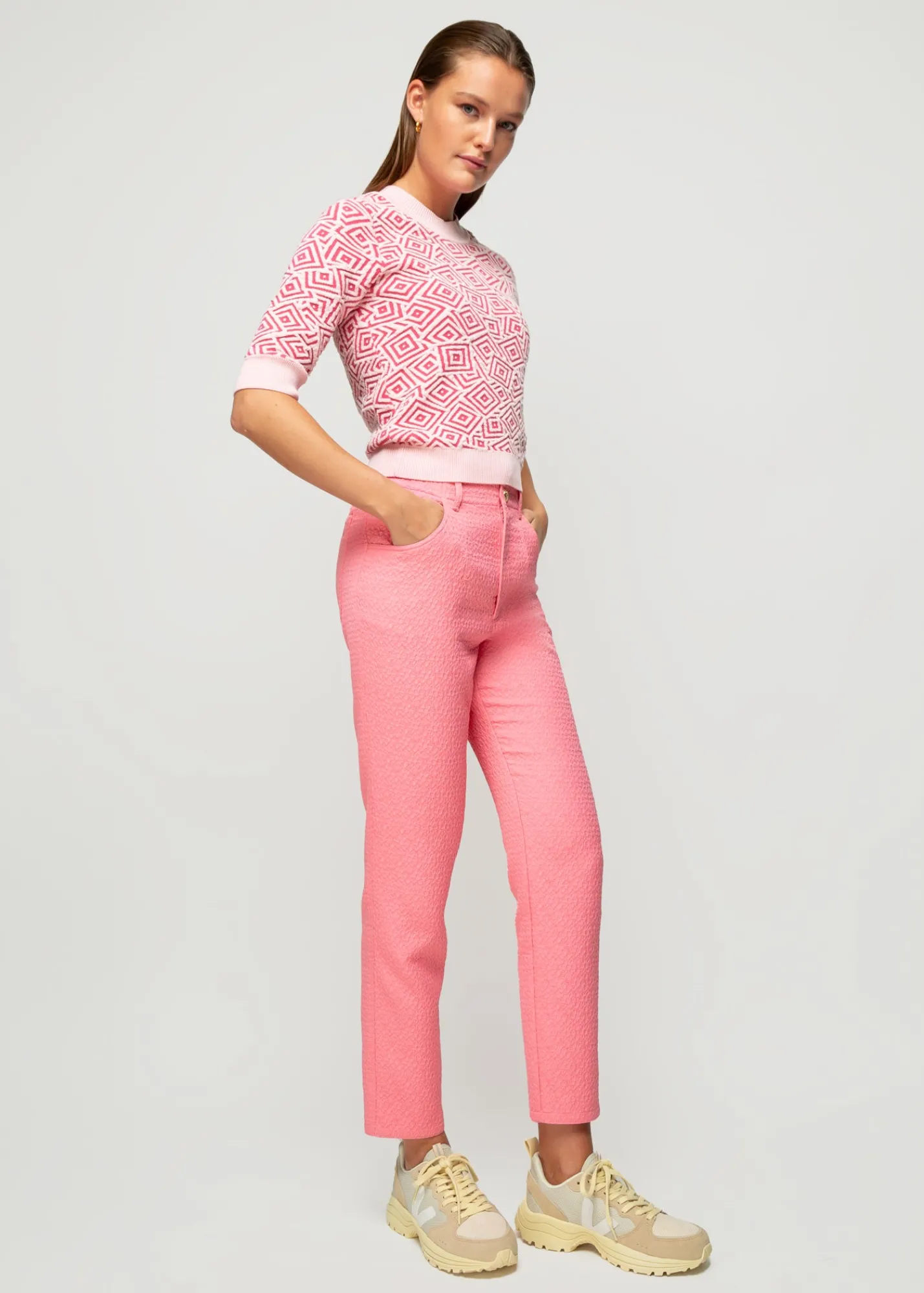 Jacquard Gebreide Top<Vanilia New