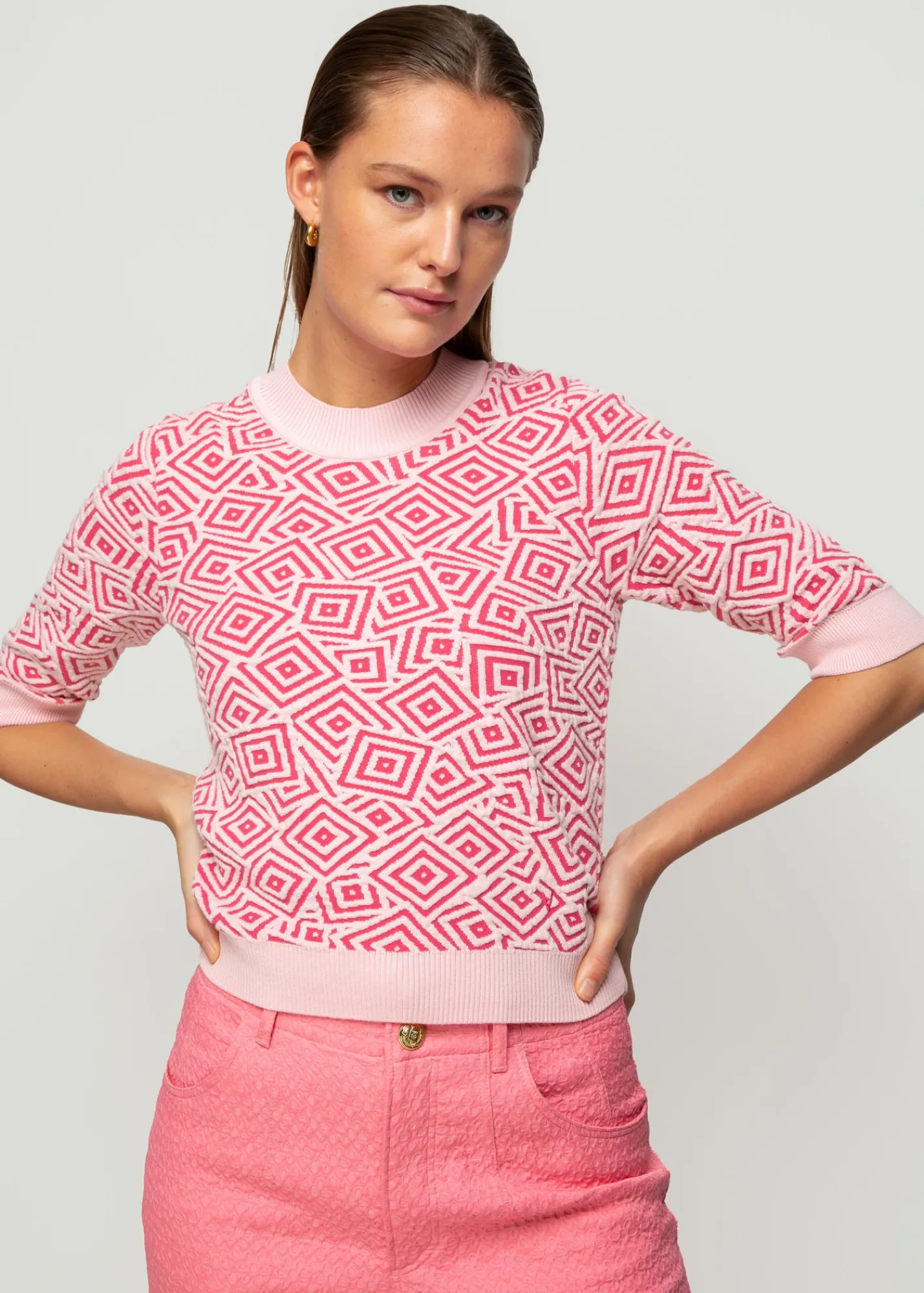 Jacquard Gebreide Top<Vanilia New
