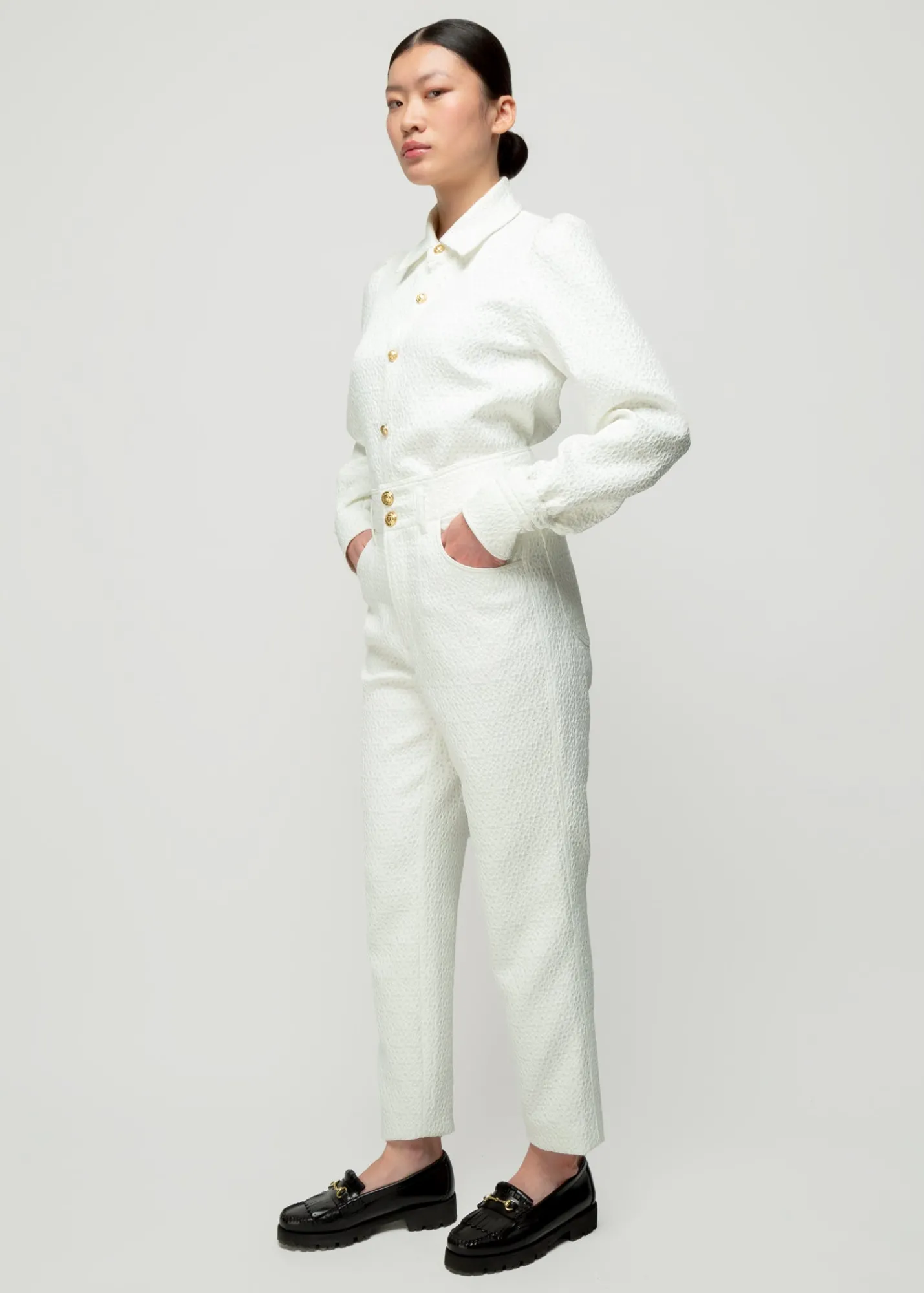 Jacquard Geweven Blouse<Vanilia Sale