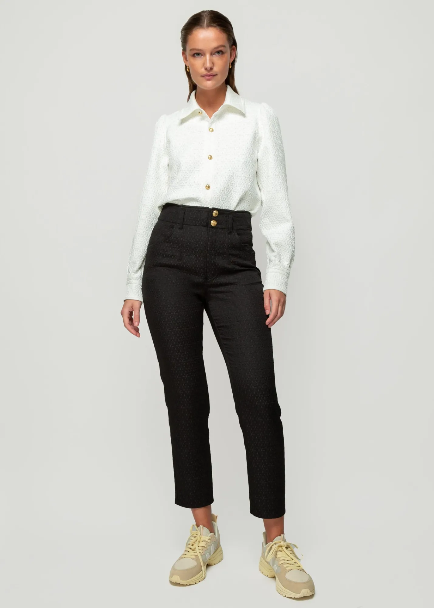 Jacquard Geweven Broek<Vanilia Discount