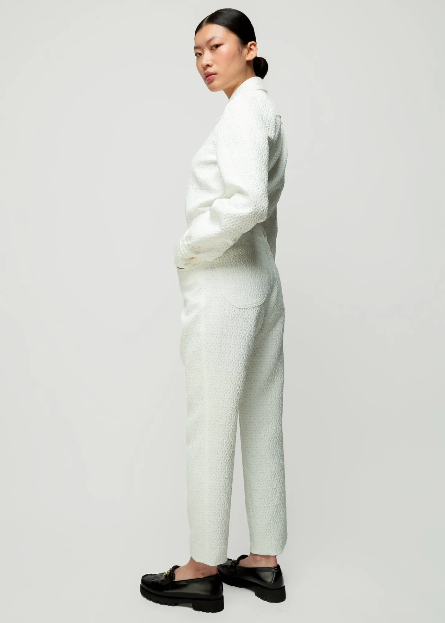 Jacquard Geweven Broek<Vanilia Online