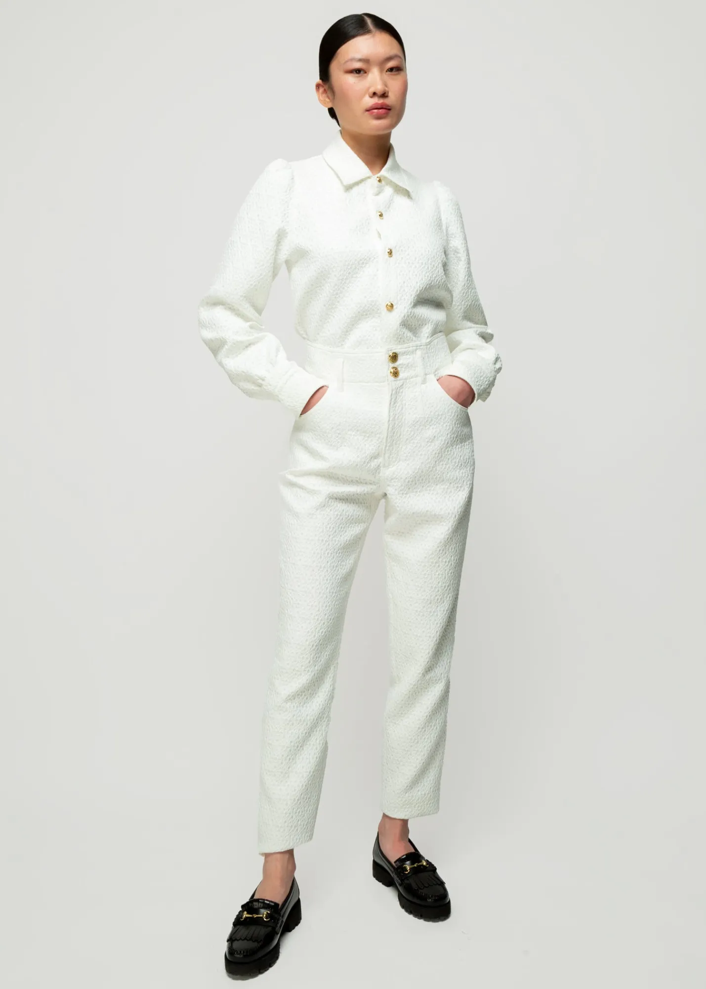 Jacquard Geweven Broek<Vanilia Online