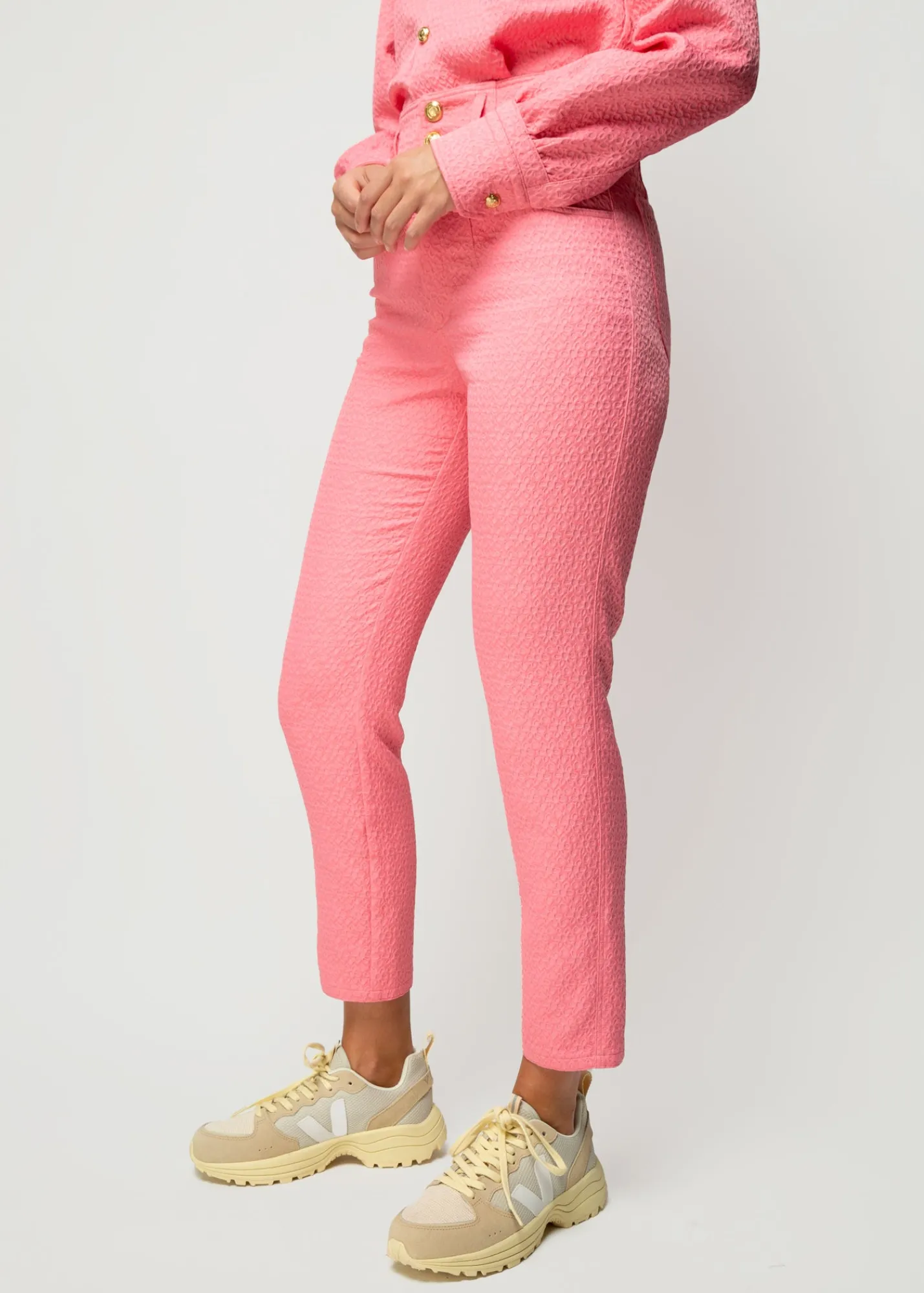 Jacquard Geweven Broek<Vanilia New