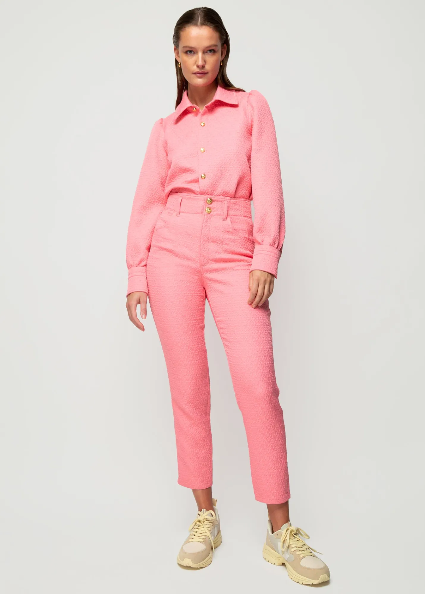 Jacquard Geweven Broek<Vanilia New