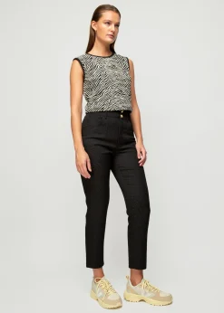 Jacquard Zebra Top<Vanilia Fashion