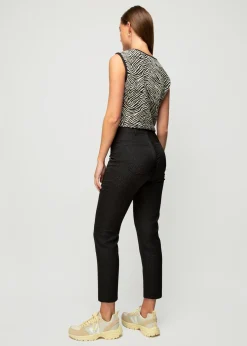Jacquard Zebra Top<Vanilia Fashion