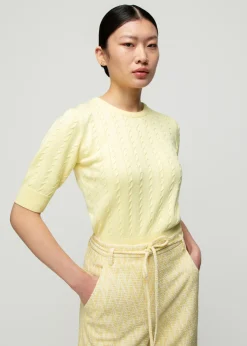 Katoenen Kabeltop<Vanilia Fashion