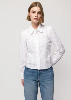 Katoenen Ripple Blouse<Vanilia Fashion