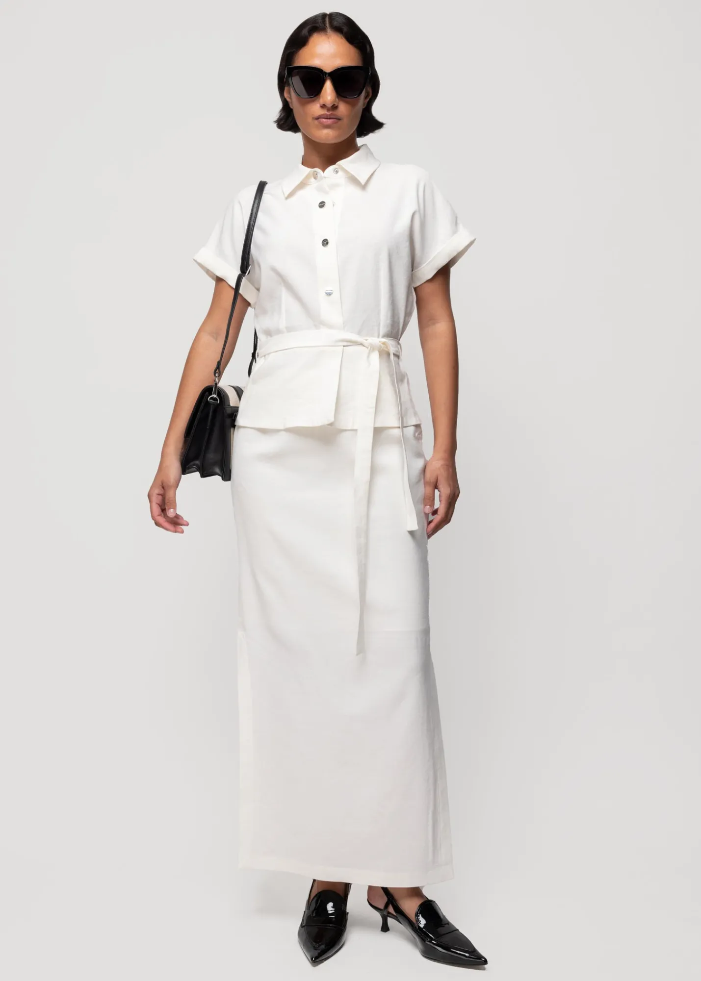 Linnen Maxi Rok<Vanilia Discount