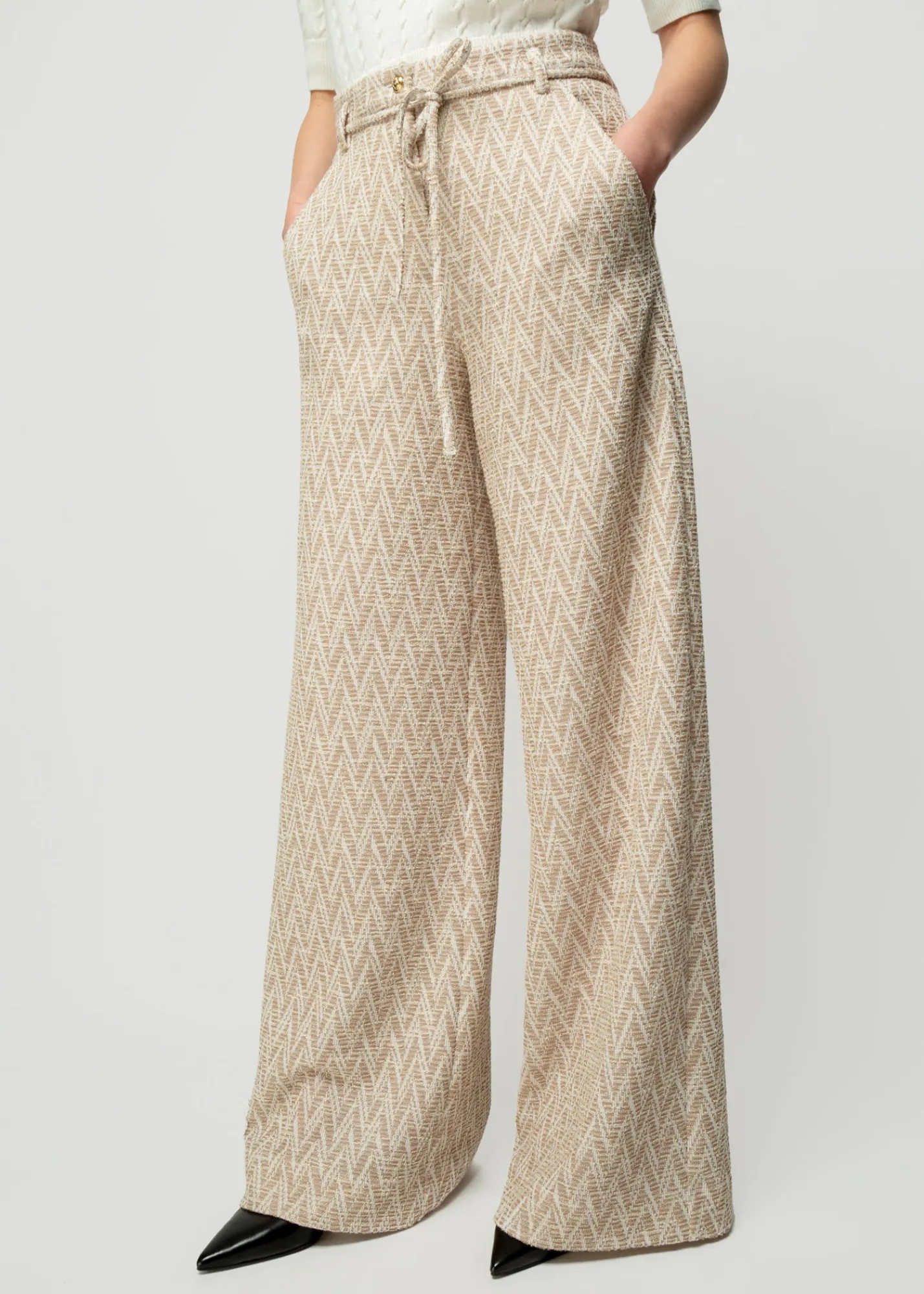 Pantalon Met Zigzag Structuur<Vanilia Sale
