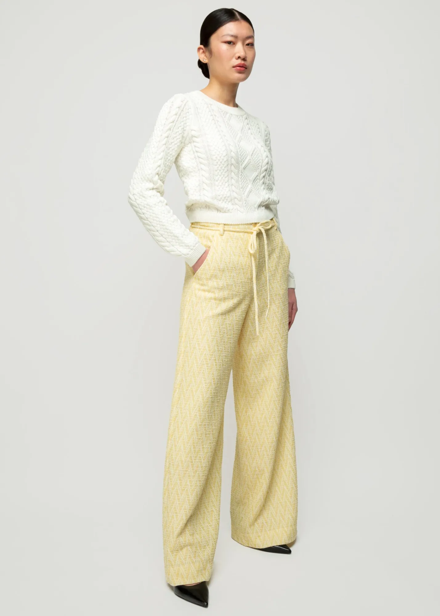 Pantalon Met Zigzag Structuur<Vanilia Fashion