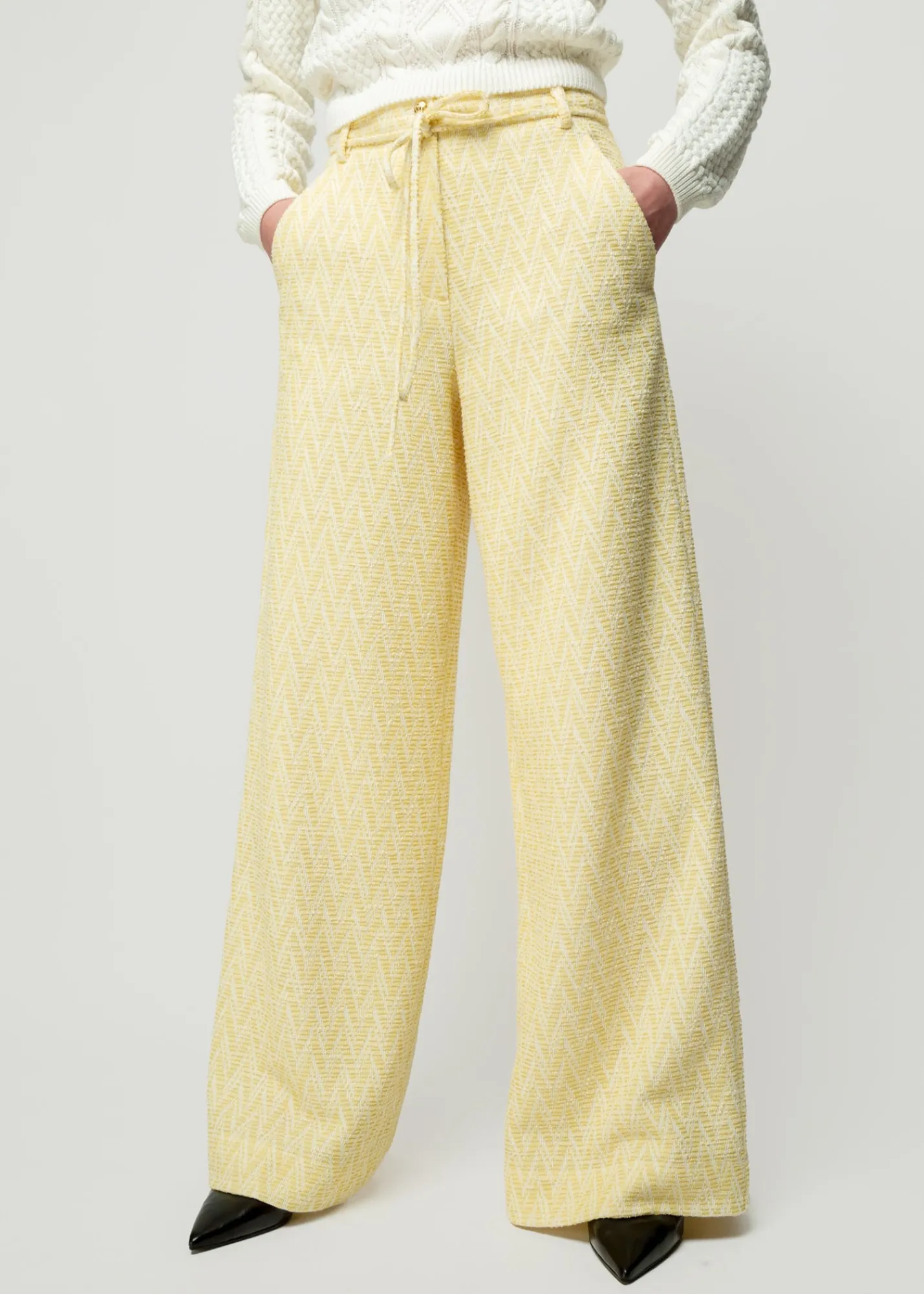 Pantalon Met Zigzag Structuur<Vanilia Fashion