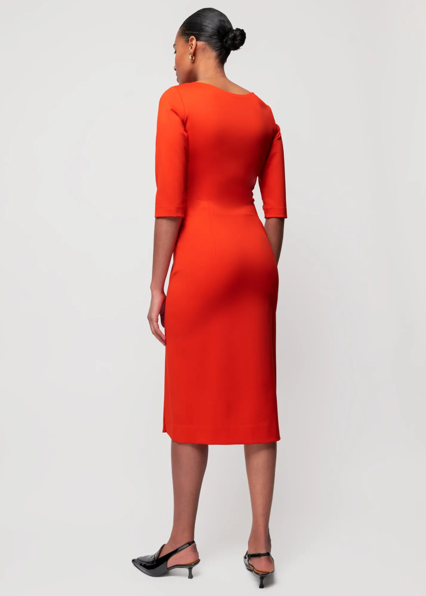Punto Midi Jurk Met Split<Vanilia Hot