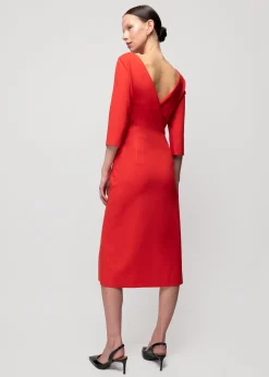 Punto Midi Jurk Met Split<Vanilia Fashion