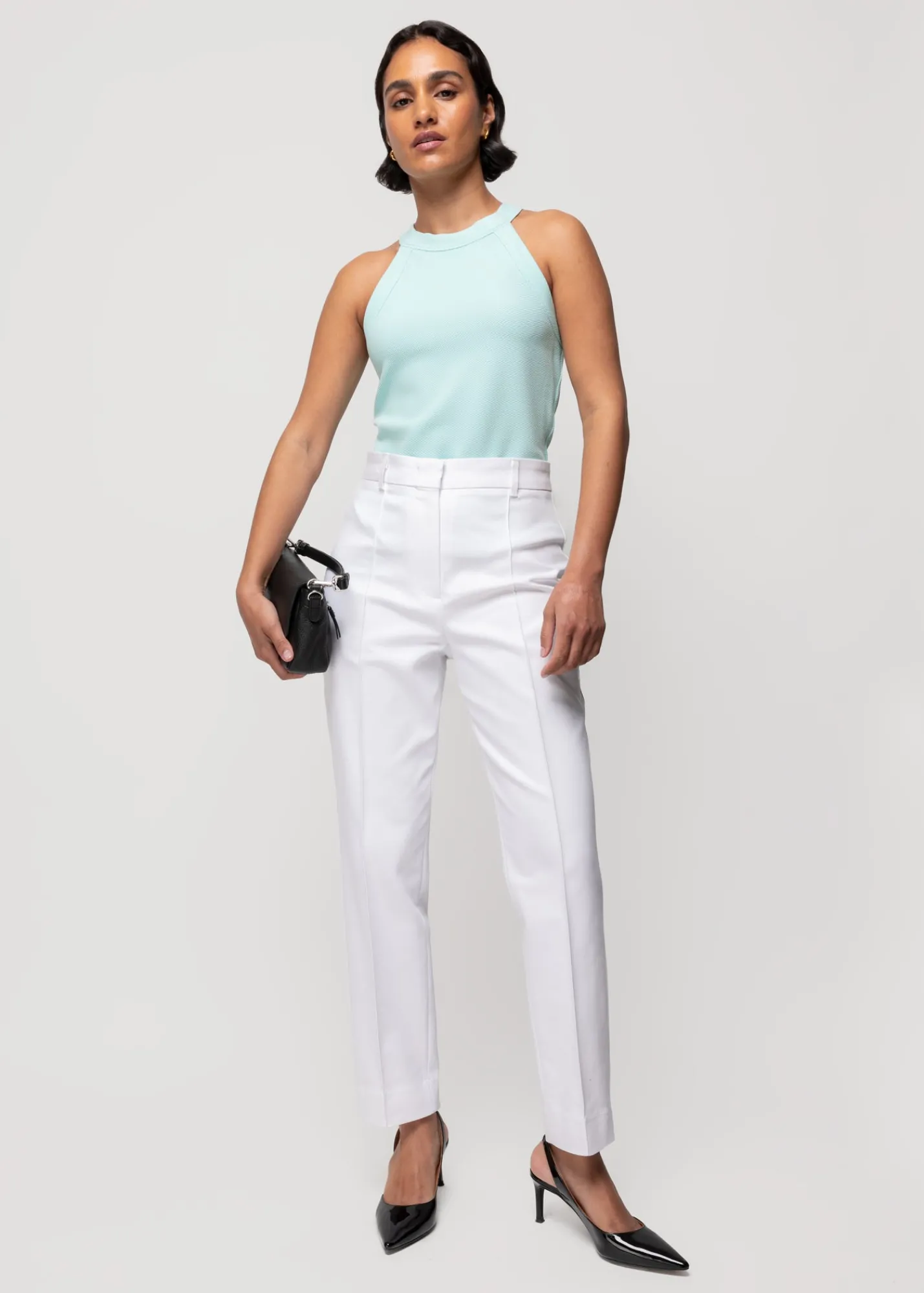 Rib Haltertop<Vanilia Clearance
