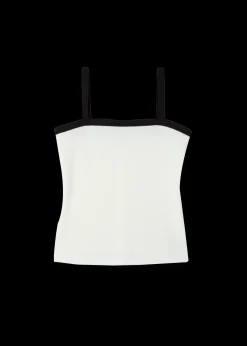 Rib Top Met Contrastboorden<Vanilia New