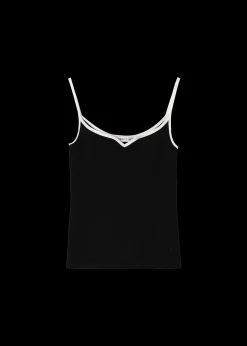 Rib Top Met Hartvormige Hals<Vanilia New