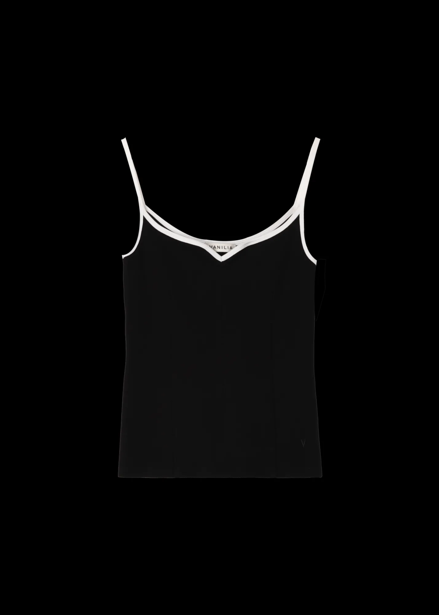 Rib Top Met Hartvormige Hals<Vanilia New