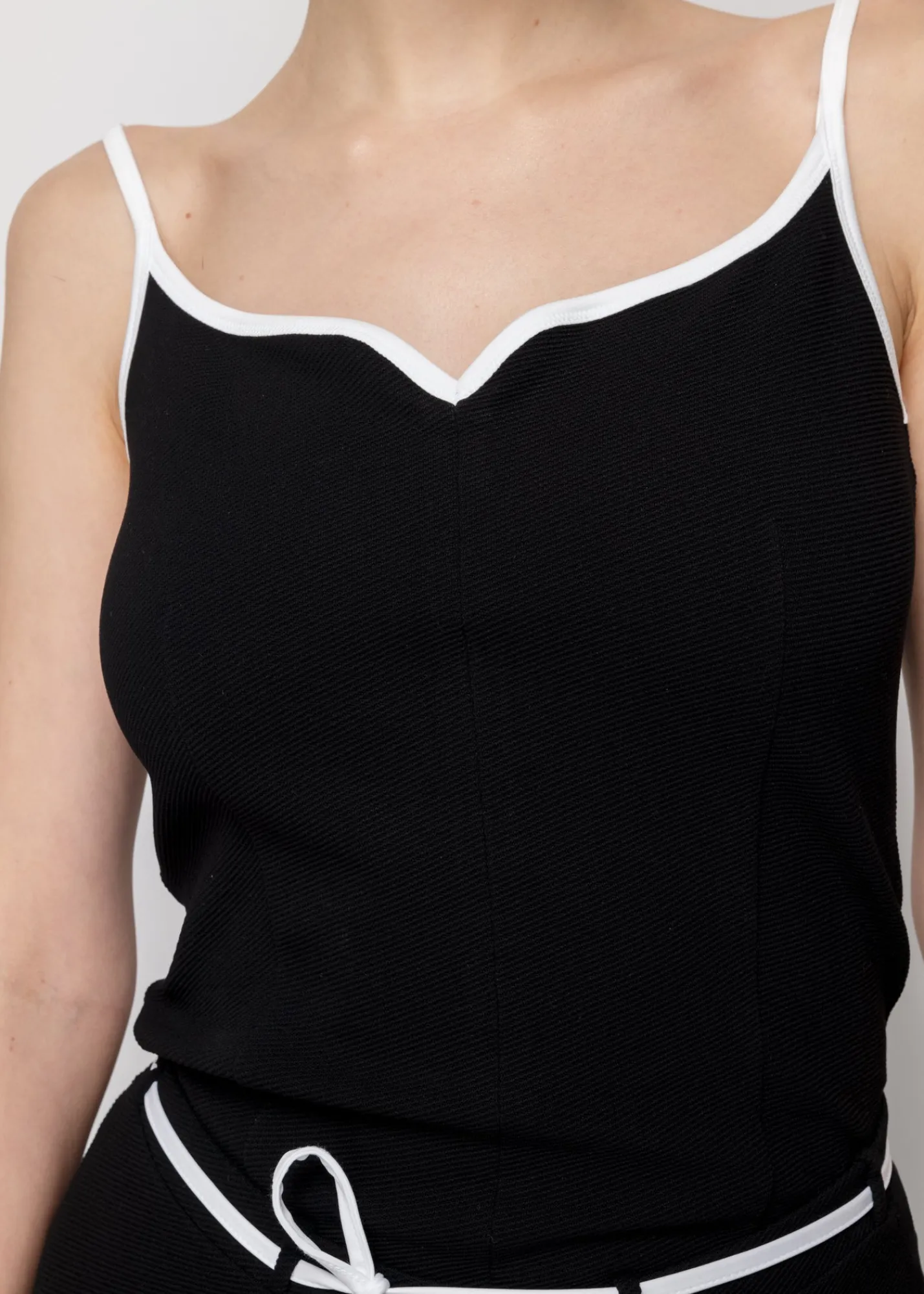 Rib Top Met Hartvormige Hals<Vanilia New