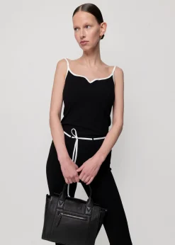 Rib Top Met Hartvormige Hals<Vanilia New