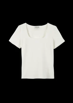 Rib Top Met Vierkante Hals<Vanilia Clearance