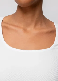 Rib Top Met Vierkante Hals<Vanilia Clearance