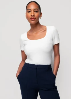 Rib Top Met Vierkante Hals<Vanilia Clearance