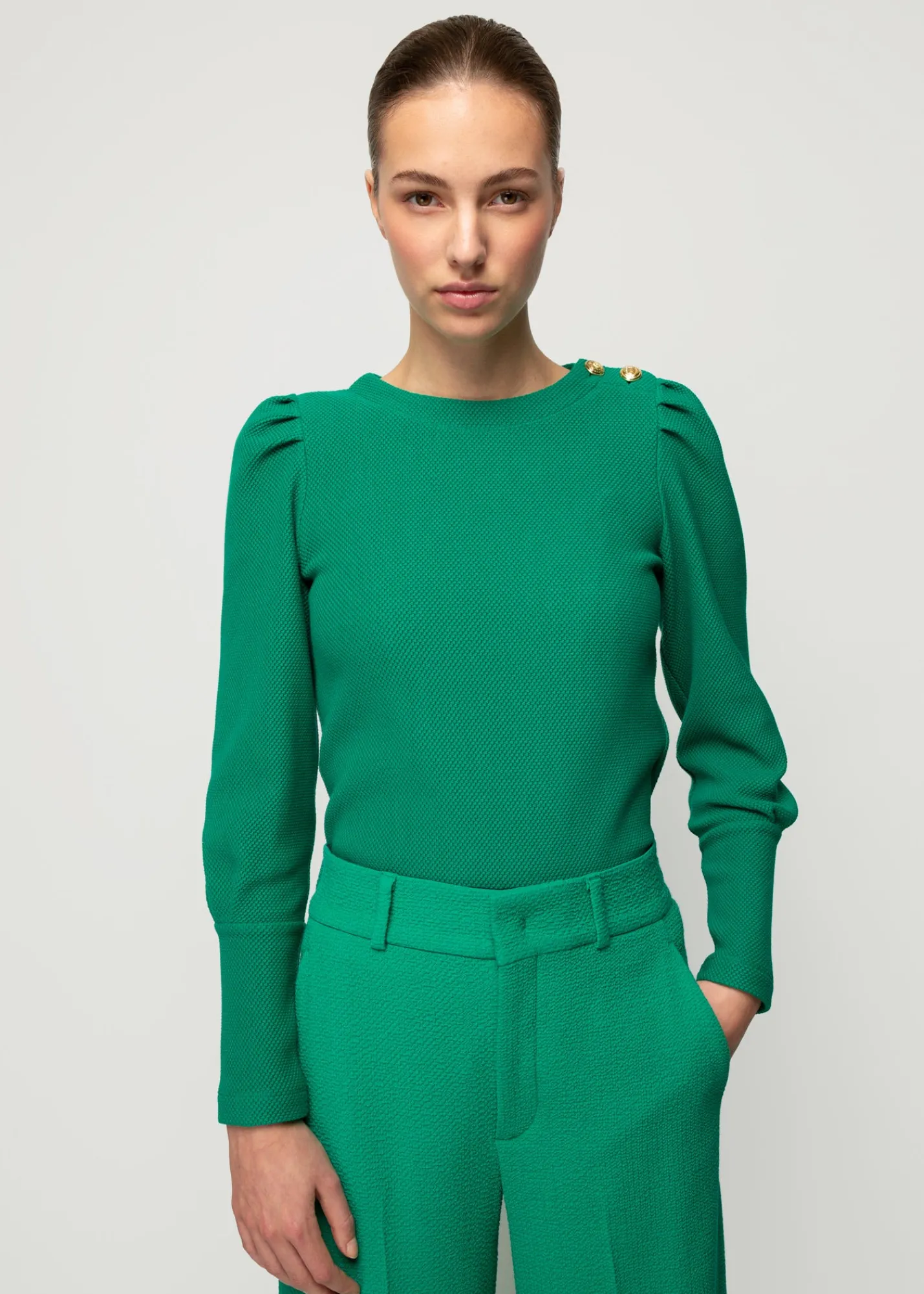 Struc Top Met Gouden Knopen<Vanilia Discount