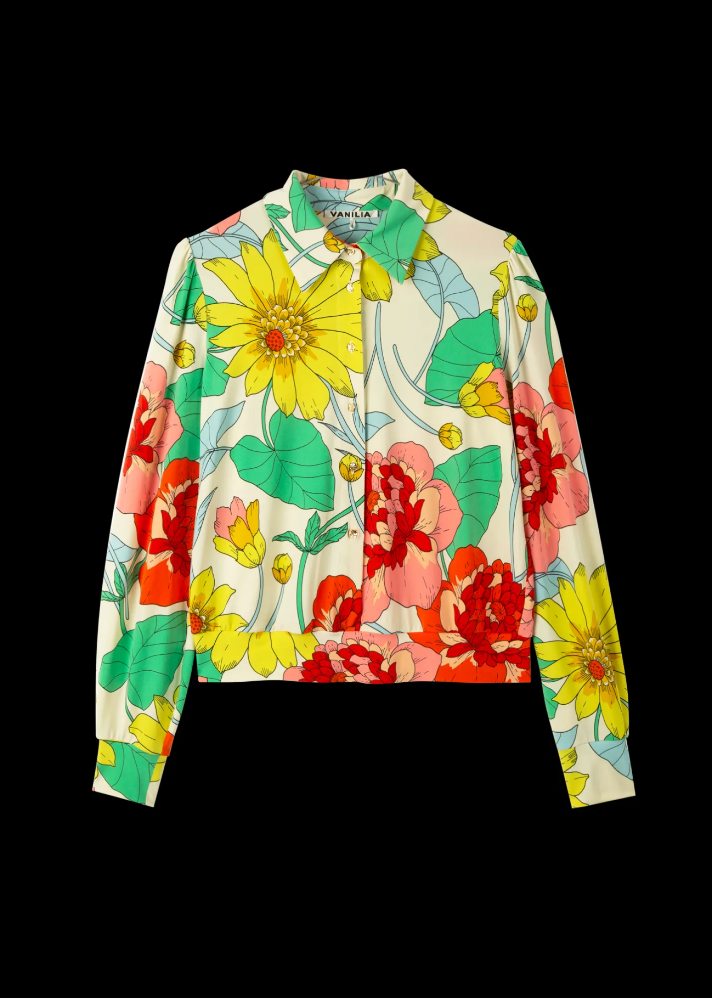 Tricot Blouse Met Bloemenprint<Vanilia New