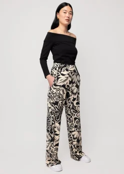 Tricot Broek Met Bloemenprint<Vanilia Sale