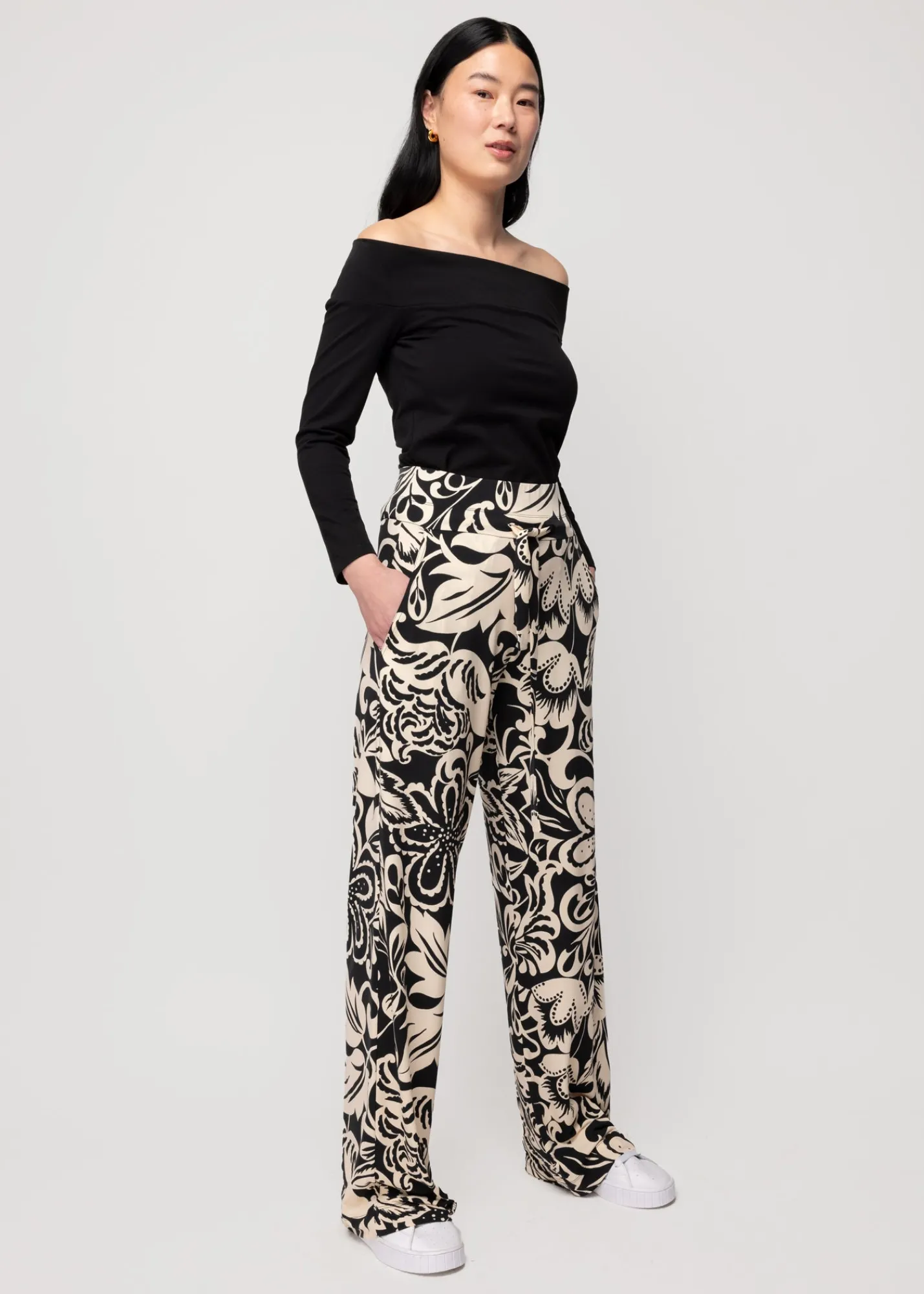 Tricot Broek Met Bloemenprint<Vanilia Sale
