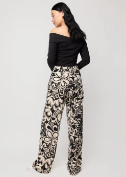 Tricot Broek Met Bloemenprint<Vanilia Sale